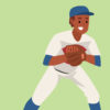 illustration of a teen baseball player